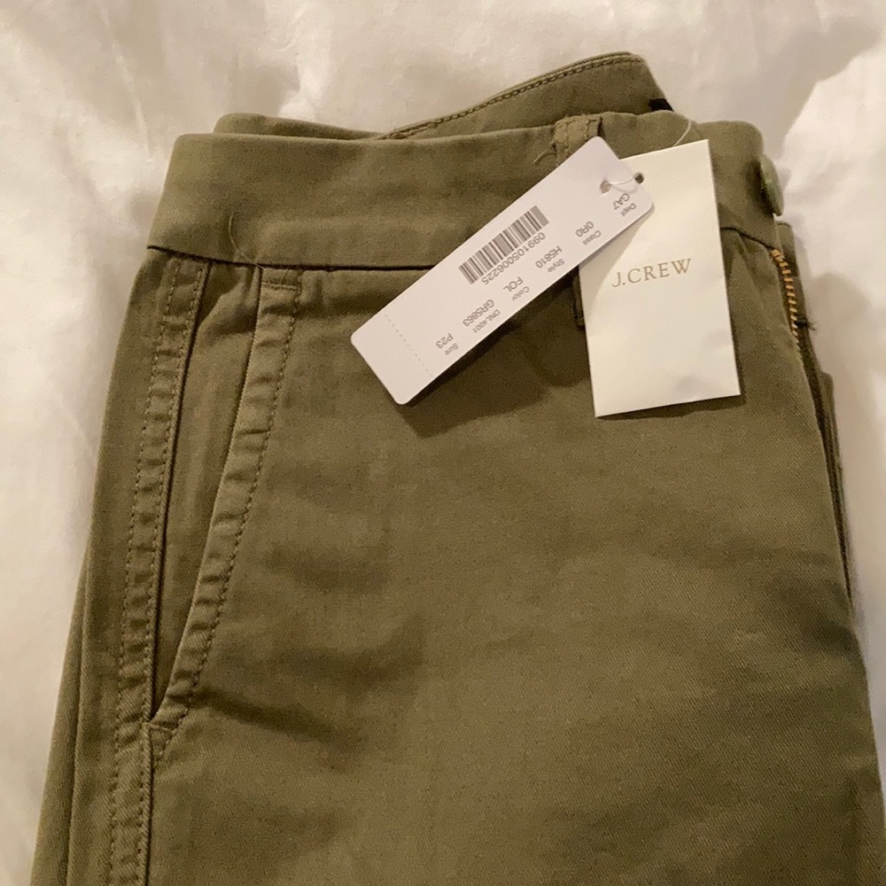 JCREW Trousers, NWT 23P, army green